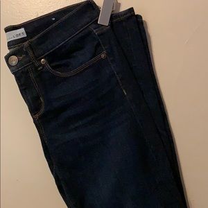 Loft dark blue skinny jeans